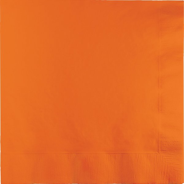 Touch Of Color Sunkissed Orange Napkins 3 ply, 6.5", 500PK 58191B